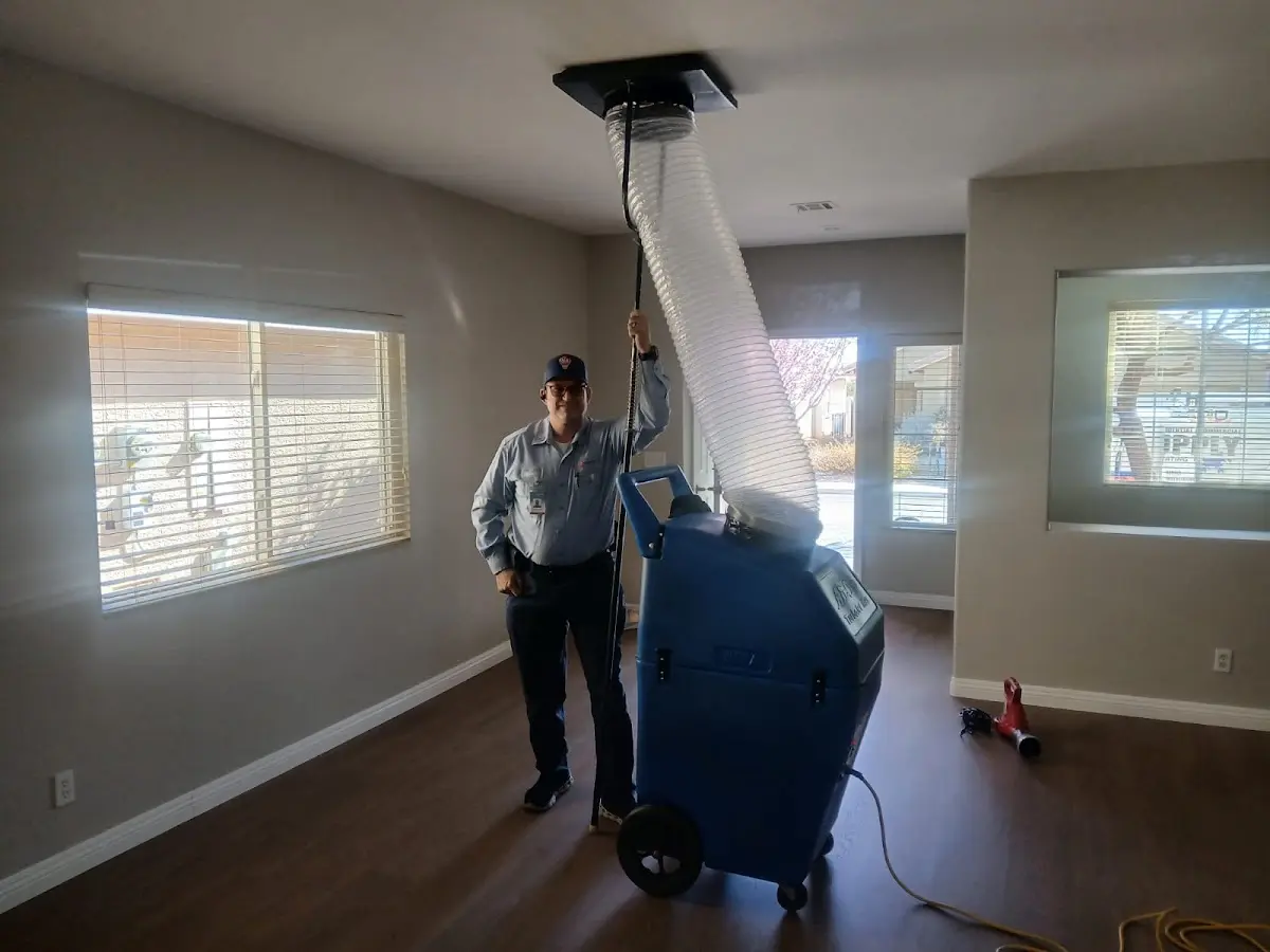 Professional Dryer Vent Cleaning work inside a Boonville home